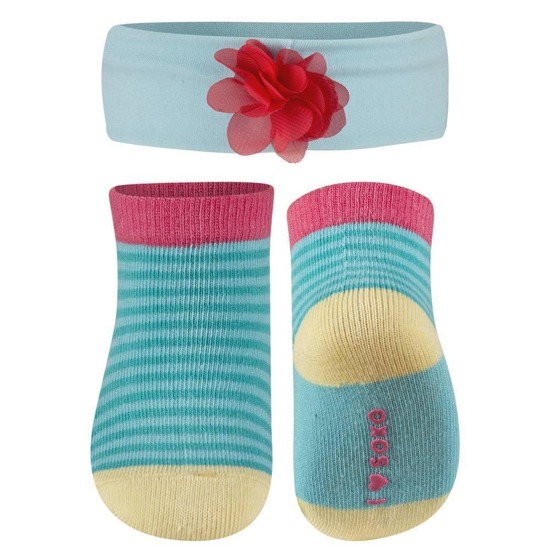 Un set di calzini da bambino SOXO blu con fascia