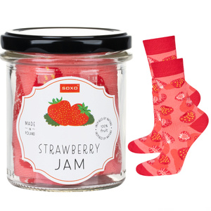 Calzini da donna SOXO GOOD STUFF strawberry jam in barattolo