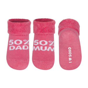 Calzini per bebè SOXO rosa con scritte