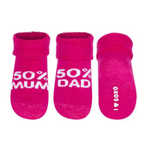 Calzini per bebè SOXO rosa con scritte regalo