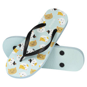 Comfort Donna Uomo SOXO Beach Flip Flops | Allegro e colorato in gatti | Perfetto per le vacanze al mare e la piscina