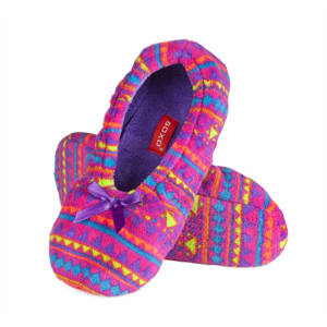 Pantofole da donna ballerine SOXO suola ABS multicolore in colori fluo