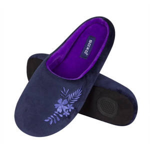 Pantofole da donna con ricamo SOXO con suola rigida in TPR 