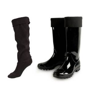 SOXO calze da donna nere per stivali da pioggia