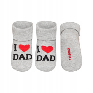 SOXO calzini per bambini grigio chiaro con scritte regalo