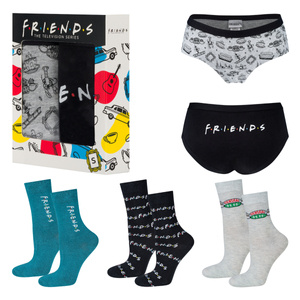 Set 2x mutandine da donna SOXO Friends e 3x calze da donna Friends | regalo per lei