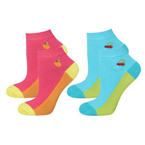 Set di 2 calzini colorati SOXO da donna frutta