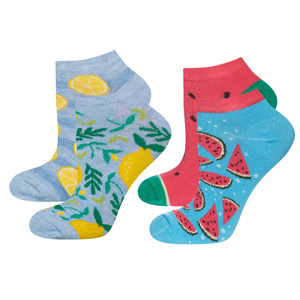 Set di 2 calzini colorati SOXO da donna | modelli di frutta