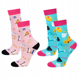 Set di 2x calzini per bambini SOXO matematica e arti
