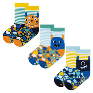 Set di 3 calzini colorati per bambini SOXO monsters