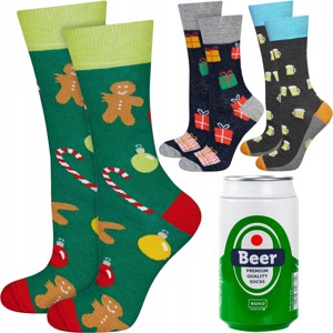 Set di 3 calzini da uomo colorati SOXO GOOD STUFF, un regalo di Natale