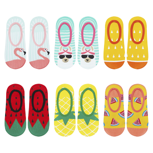 Set di 6 calzini da donna SOXO colorati, calzini in cotone